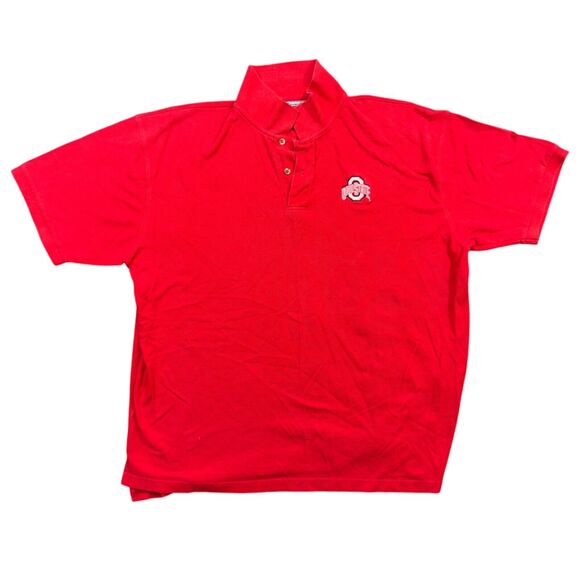 Champion Ohio State Buckeyes Polo-Shirt Men's XXL Red NCCA Football Short Sleeve - Picture 1 of 6